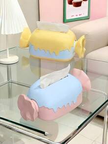 Joivida Dispensador de pañuelos de diseño de caramelo con carga de resorte, decoración de mesa de comedor y sala de estar, estilo escandinavo, artículo esencial para el hogar, relleno de calcetines navideños, ideas de regalo para fiestas - Multicolor - Ver 8