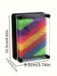 1/2Pcs Rainbow 3D Pin Art Board Handprint Variable Needle Painting Gift Creativity Art Toys, Party Birthday Christmas Gift - Multicolor - View 2