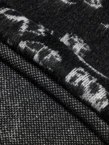 NEON BLANC Jersey de cuello redondo con corte holgado para hombre, adecuado para otoño/invierno - Negro - Ver 5