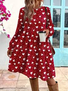 EMERY ROSE Elegancka, swobodna sukienka damska o średniej długości, jesień/zima