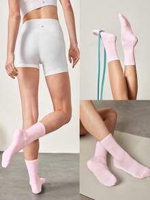 GLOWMODE Make A Move Grip Scrunch Crew Socks - Pink - View 8