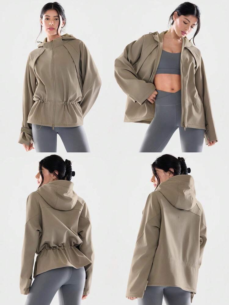 Wild One Waterproof Warm Breathable Adjustable Waist Cuffs Hood Fleece Jacket Outdoor Hike Daily Wear