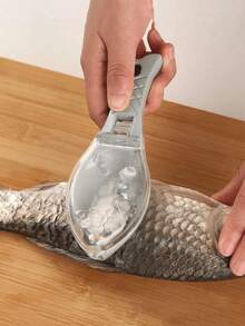 3件装手动鱼鳞刮刀，家用鱼鳞刮刀，带盖刮片，适用于敲击鱼鳞，宰杀鱼类不伤手，特殊多色 - 均码，产品数量：1包 - 藍色 - 查看 3