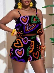 Slaydiva Hàng mới về Xuân/Hè,/Lễ hội âm nhạc/Lễ Phục Sinh/Ngày Thánh Patrick/Phong cách miền Tây/Phong cách du mục/Tiệc sinh nhật/Lễ tốt nghiệp/Trang phục thường ngày/Kỳ nghỉ/Du lịch biển/Bãi biển/Tắm nắng/Ngày lễ tình nhân/Phong cách người tạo ảnh hưởng thời trang/Bộ áo hai lớp xếp ly cho nữ/Họa tiết trái tim trừu tượng - Nhiều màu - Xem 7