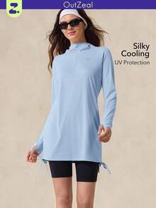 OutZeal Women UV Protection Cool Touch Silky Soft Side Drawstring Hip Length Sun-Proof Jacket Daily Casual