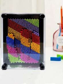 1/2Pcs Rainbow 3D Pin Art Board Handprint Variable Needle Painting Gift Creativity Art Toys, Party Birthday Christmas Gift - Multicolor - View 5