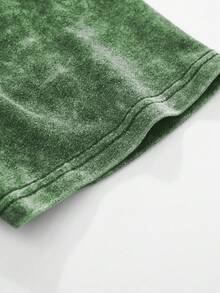 Manfinity EMRG 男士加大码绿色圆领短袖T恤 - 綠色 - 查看 7