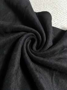 Franclia Women's Fashionable New Design, Chic And Unique Black Suede And Knit Ribbed Skirt With A Folded Waistband, Sexy And Figure-Hugging, Black Mini Skirt.,Short Skirt,Winter Clothes For Women,Summer,Spring,Valentine's Day ,Romance , Dating,Beach, Wedding,Birthday,Going Out,Elegant,Casual,Vacation,Graduation Season Attire, Fashionable Casual Commuter Wear, Business Office Wear, Versatile And Stylish Everyday Casual Wear, Urban Teacher's Professional Attire - Black - View 4