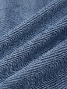 SHEIN MOD Women's Casual Washed Pleated Waist Denim Dress Blue Dress  Summer Dresses For Women Party Dresses Christmas Party Dress Elegant Dresses For Women Holiday Dresses For Women Women's Denim Dress Featuring A Flattering V-Neckline, Pleated Bodice, And Short Flowy Sleeves, Perfect Casual Style