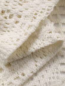 FRIFUL Ensemble 2 pièces chemise ample et débardeur pour femmes, tissu texturé avec nœud papillon décoratif à l'avant - Beige - Voir 3