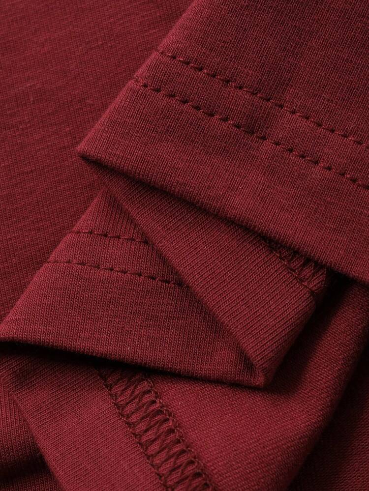 Baby Boys' Round Neck Contrast Raglan Sleeve Casual Street Style Short Sleeve Top Summer