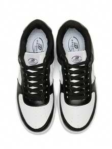 tenis casuales unisex modelo 2609 diseño casual en varios colores - BLANCO NEGRO - Ver 5