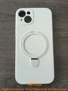 For Magnetic Wireless Charge Soft Silicone Holder Case Compatible With Iphone 16 15 14 13 12 11 Pro Max 16e Soft Cases Magnetic Liquid Silicone Cover - White - View 30