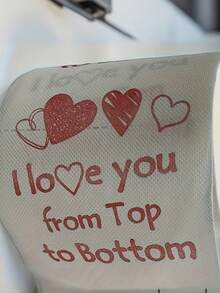 Joivida [1 Roll Of "I Love You" Toilet Paper] "I Love You From Top To Bottom" Toilet Paper Roll, Decorative Love Themed Paper Product, Universal Holiday Gift, No Electricity Required, Feather Free, Suitable For Anniversaries, Weddings, Party Decorations, Valentine's Day, Etc., Suitable For 14 Years Old And Above - Multicolor - View 11