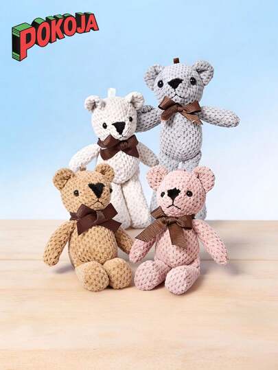 POKOJA LAND - BESTSELLERS 6 Inch Cute Plush Teddy Bear Pendant Small Bear Hanging Ornament,Educational Toy For Children Wedding Bouquet Gift Keychain Pendant Doll Decorate Creative Gifts For Kids Birthday Party Home Girls Room Decor Thanksgiving Spring To Summer