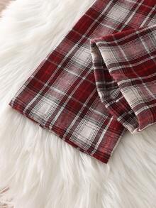 Teen Girls Pajamas-Red Plaid Pajama Pants Elastic Waist Long Pants Lounge Sleep Bottoms Cozy Lightweight Soft Comfortable All Season Four Seasons Home Nightwear 2026 Holiday Essential Gift Idea Casual Relaxation Bedtime Warm - Red - View 6