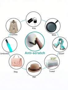 Heavy Duty Waterproof In Shower Hooks For Hanging Loofah, Towels, Clothes, Robes For Bathroom Removable Adhesive Wall, Door Hook Stainless Steel Black Stick On Hooks 4 Pcs - Silver - View 4