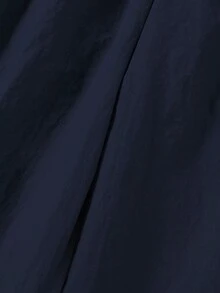 SHEIN 少女运动休闲条纹松紧腰裤 - 藍色 - 查看 3
