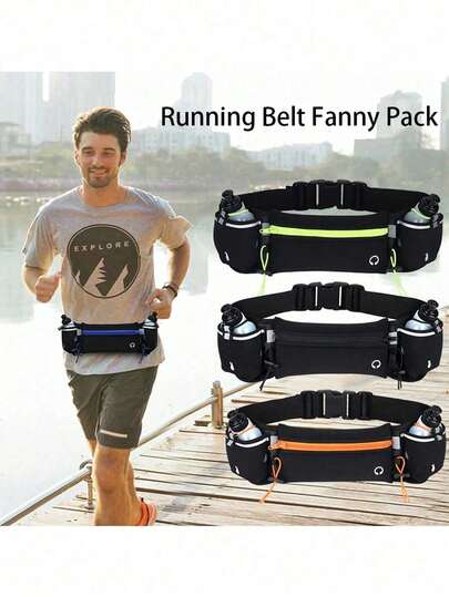 Đai chạy bộ 1 chiếc có hai ngăn đựng bình nước - Dành cho nam và nữ - Hoàn hảo cho tập thể dục, chạy bộ, leo núi và du lịch - Chất liệu nhẹ và thoáng khí - Món quà lý tưởng cho người chạy bộ và những người yêu thích hoạt động ngoài trời.
