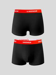 EasyFave 5pcs/Pack Men's Comfortable Stretchy Boxer Briefs - Multicolor - View 5