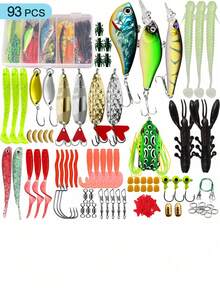 88/93/360件装 OPQ 拟饵钓鱼套装，适用于海水和淡水