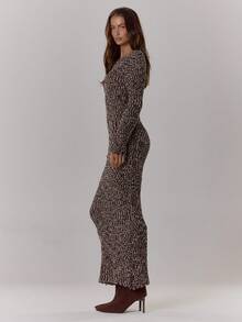 MUSERA Slouchy Long Sleeve Maxi Chunky Knit Dress Elegant Spring Vacation Cute Sexy 90's Summer Festival Graduation Wedding Guest Winter Everyday Chic - Black - View 4