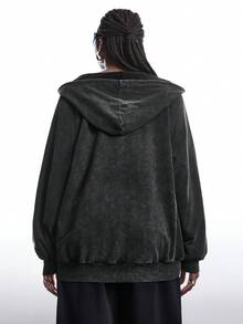 LYSMO Plus Size Vintage Distressed Cotton Hoodie Jacket Graduation,Back To School Outfits,Graduation,Teacher Outfits For Women,Back To School Winter Fall Autumn