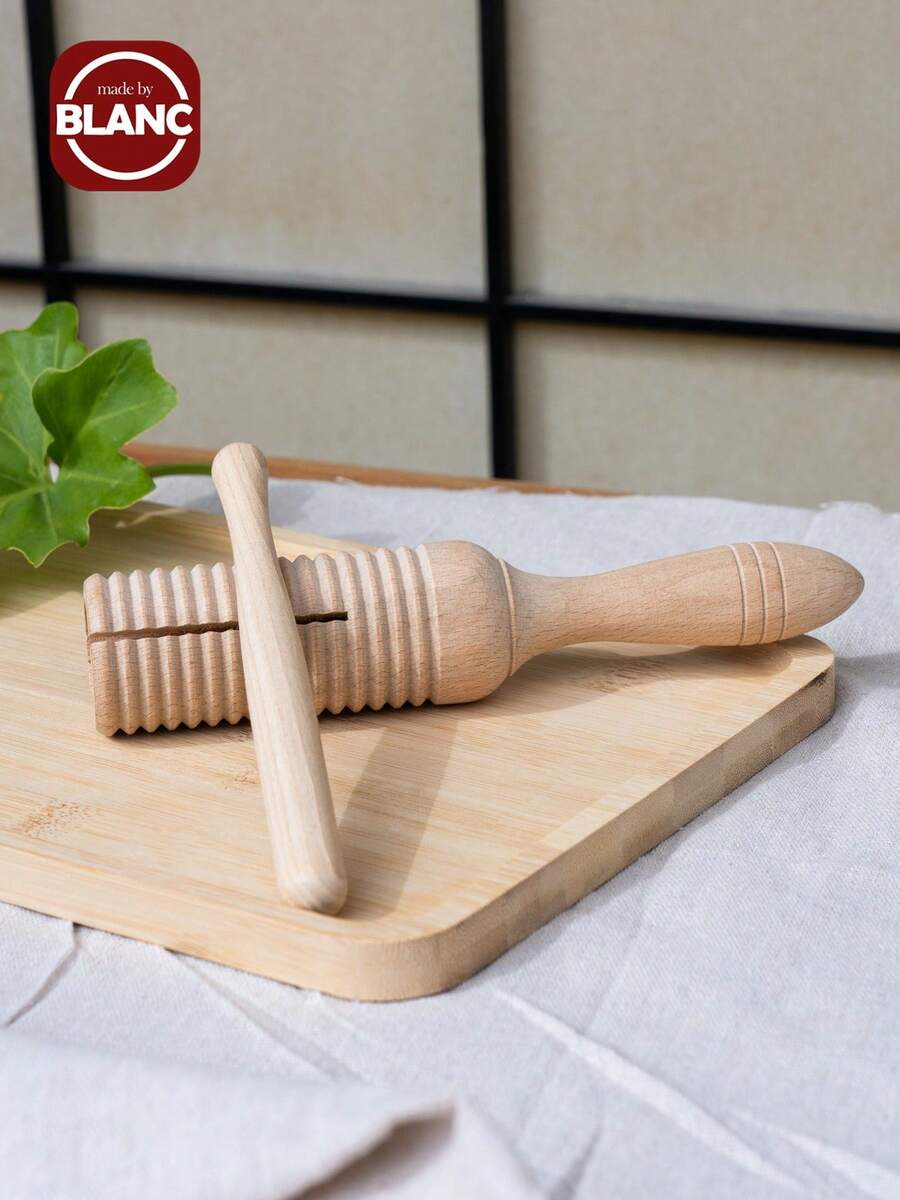 1 件木制乐器音管小型单螺纹环形打击乐器管蛙鸣管