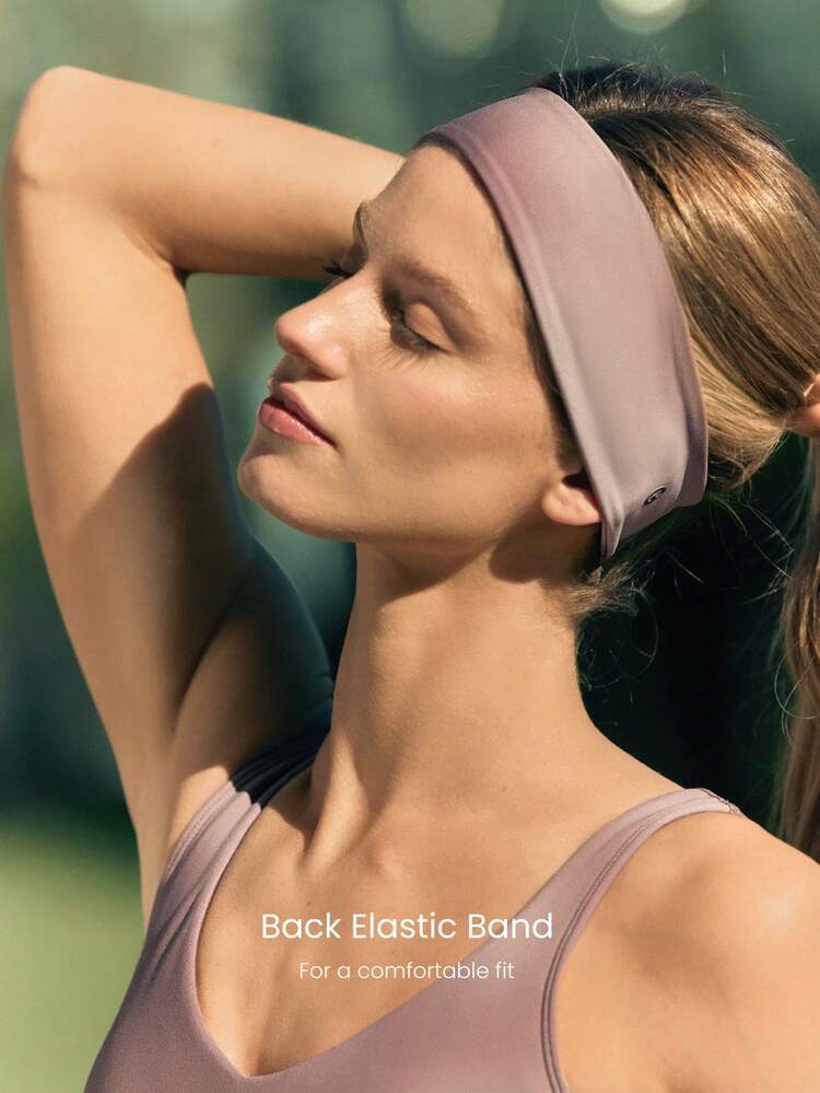 FeatherFit™ Warm-Up Sweat-Wicking Stretchy Non-Slip Grips Headband Yoga Pilates Gym Workout Training Daily Active Wear