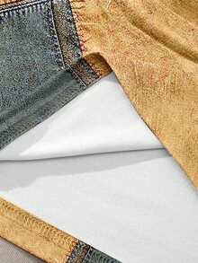 Manfinity Dauomo Men's Artistic Retro Patchwork Print Top, Vibrant Colors, Comfortable Wear, Jesus Cross Faith Pattern Comfortable Crew Neck Tank Top Suitable For Everyday - Multicolor - View 3