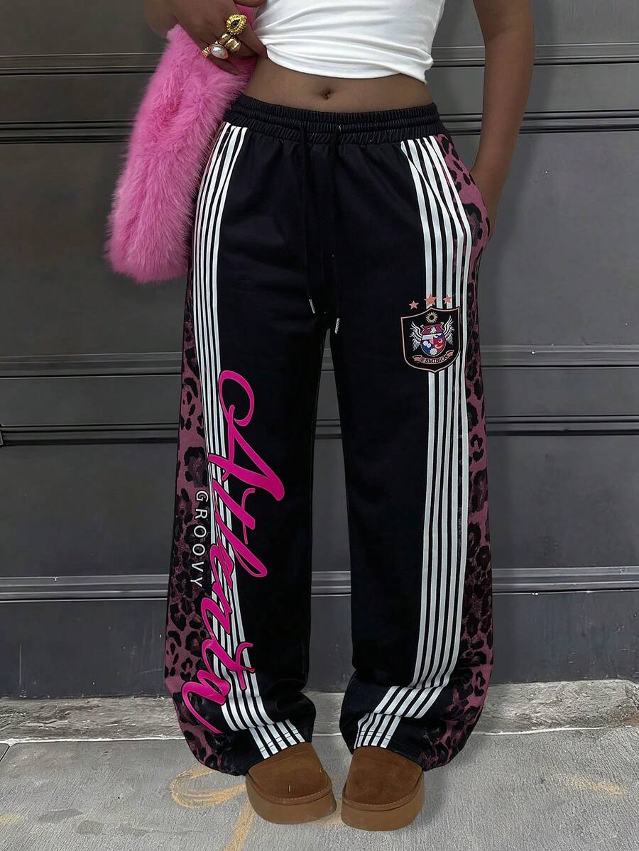 Rovax Pantaloni casual da donna a vita elastica e gamba dritta - nero - Visualizzare 1