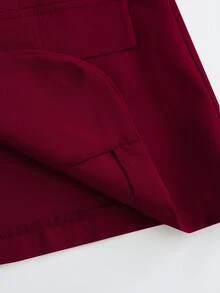 Franclia 休闲时尚通勤百搭卡其色女士西装外套搭配吊带收腰直筒连衣裙，两件套，适合春秋季节穿着，女士商务休闲套装，女士秋季穿搭 - 玫瑰紅 - 查看 5