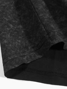 ROMWE MEN Street Life Loose Crew Neck Casual Fashion Summer Cropped Tank Top - Black - View 4