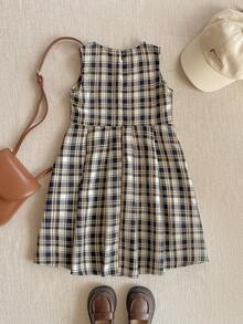 PrepCrw 女童格子背心裙 - 彩色 - 查看 3