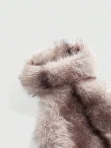 ROMWE Grunge Punk Y2K Ombre Furry Patchwork Sheer Mesh Sexy Bodycon Camisole - Light Grey - View 4