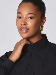 MUSERA 高领拉链短款外套 冬季新年可爱性感外出晚宴派对点缀