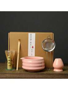 1 件/5 件日式抹茶碗、抹茶打蛋器、抹茶勺、抹茶刷、陶瓷茶杯套装、抹茶冲泡工具、返校套装、节日礼品套装、万圣节礼物 - 彩色 - 查看 7