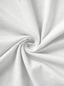 Resyla 女士撞色滚边休闲T恤，带蝴蝶结图案，夏季 - 白色 - 查看 4