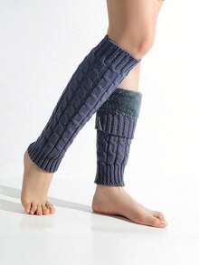 Thickened Warm Wool Socks, Women's Warm Leg Covers, Knitted Twisted Leg Covers, Plush Wool Twisted Socks, Knitted Wool Warm Leg Covers, Y2k - Multicolor - View 14