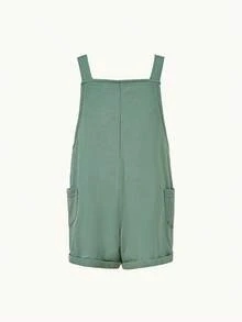 Cozy Pixies Baby Boy Dinosaur Print Tee & Letter Patched Detail Dual Pocket Pinafore Romper - Multicolor - View 5