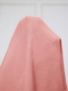 SHEIN LUNE 大码纯色V领短袖休闲T恤，春夏款 - 粉色 - 查看 6