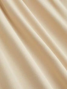 Sweetra Plus Size Women's Apricot Vintage Romantic Vacation School Style Bow Tie Sexy Cute Side Slit A-Line Mini Skirt With Shorts To Prevent Exposure, Mini Skirt, Apricot Mini Skirt, Summer Mini Skirt, Vacation Mini Skirt, Back To School, Office Wear, Home, Daily Wear, Suitable For Spring/Summer - Apricot - View 8