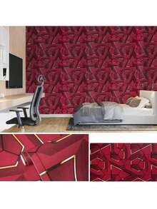 1卷自粘墙纸，个性化图案PVC乙烯基装饰可移动人体接触纸，适用于客厅、卧室、房间家具DIY家居贴纸 - 彩色 - 查看 7