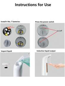 Contact Free Foam Hand Sanitizer Dispenser, Automatic Liquid Hand Sanitizer Dispenser, Capacity 14oz/400ml, With Motion Sensor, Suitable For Kitchen, Bathroom And Hotel, - Multiple Colors - View 12