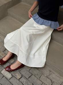 DAZY Tween Girls Solid Color Skirt - White - View 8