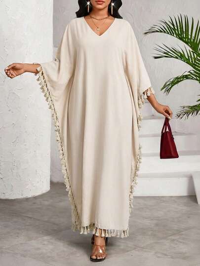 SHEIN Lady Women's Solid Color Minimalist Dress, Everyday Wear