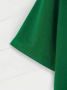 EMERY ROSE 加大码趣味圣帕特里克节咖啡三叶草图案圆领短袖T恤 - 綠色 - 查看 3