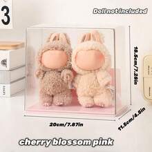 Plush Doll Single Collection Display Cabinet - Transparent, Dustproof, Waterproof, Can Hold 1/2 Doll, Perfect For Displaying Cute Characters, Ideal Gift For Fans, Toy Display Cabinet | Plush Toy Storage Box - Multicolor - View 12