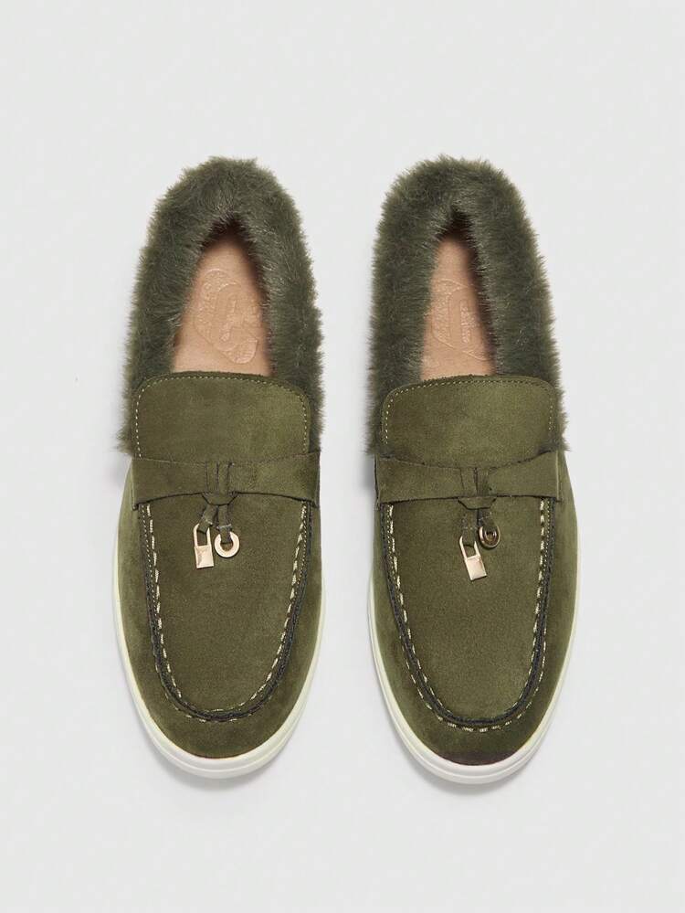 CUCCOO BIZCHIC Women's Casual Versatile Commuting Simple Solid Color Flats Valentine's Day