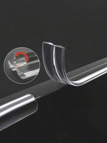 1条透明硅胶防撞条 - 桌子家具边缘条，窗台防撞软垫桌角保护套，加厚设计，适用于桌子、墙壁和窗台 - 彩色 - 查看 4